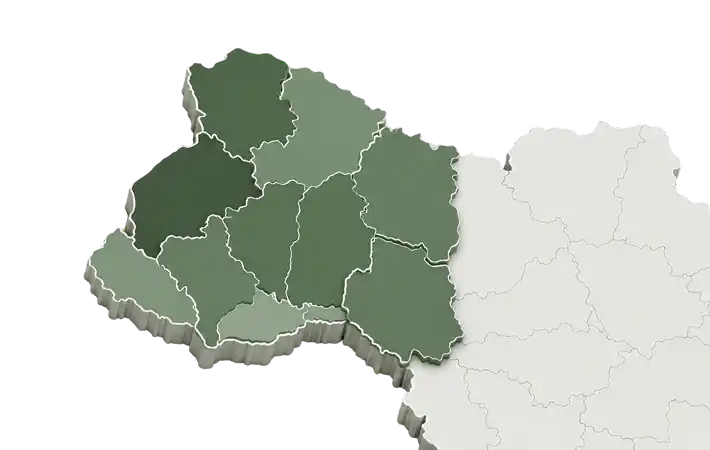 Карта областей, у яких працює Wester